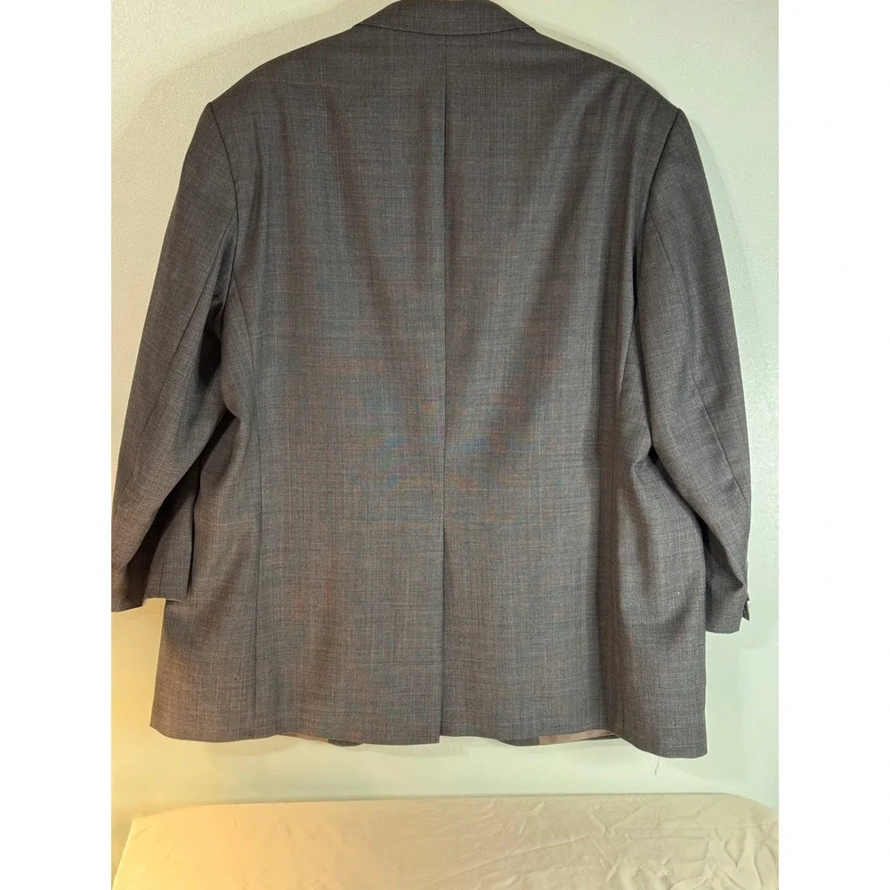 Lauren Ralph‎ Lauren Wool Blazer 50R Gray Plaid Sport Coat Made in Canada